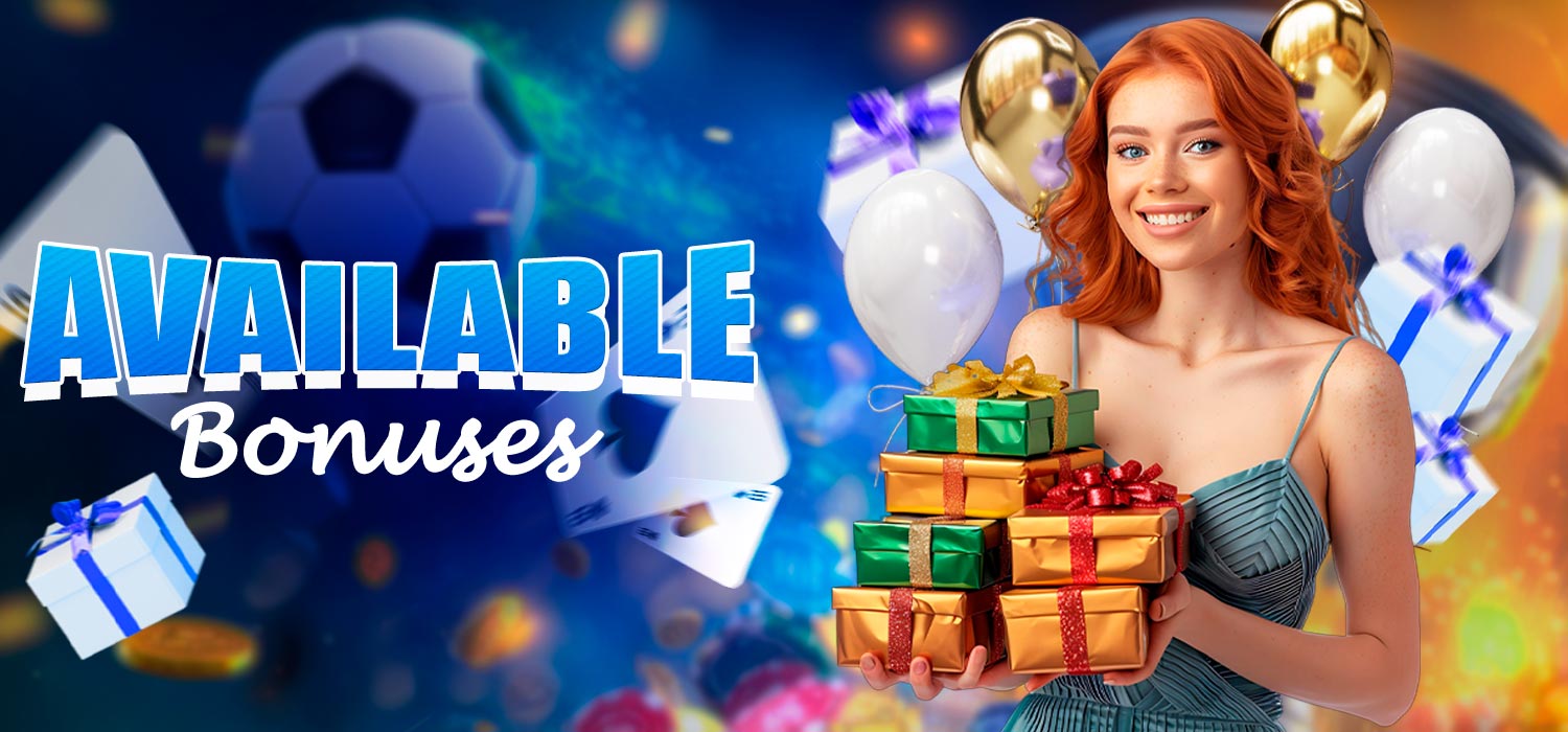 Bonuses available to players on the 1xBet platform.