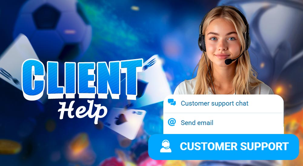 Online customer support on the 1xbet website.
