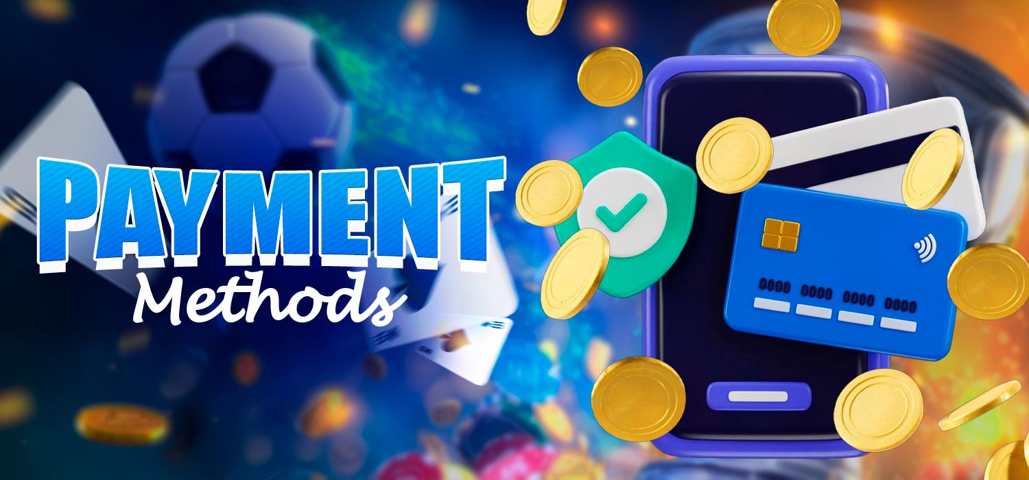 Official payment methods on the casino website.